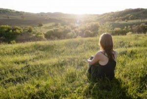 Teen girl can enjoy the beauty and quiet peace of a quiet evening because of IV ketamine 