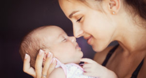 Mom's closeness to baby nourishes newborn neuron growth.