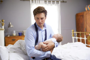 Can men suffer postpartum depression? This dad is overwhelmed with his newborn, work, and worry about parenting skills.