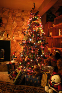 This warm scene of Christmas tree and presents doesn't reveal that holidays with depressed family can be taxing and hard.