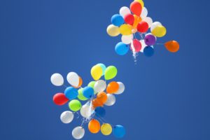 Ketamine boost infusions bring back the joy like these colorful balloons floating in the sky.