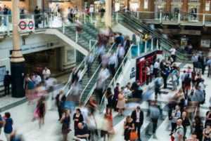 Someone with bipolar II disorder can get caught up in the bustle of shoppers at a mall.