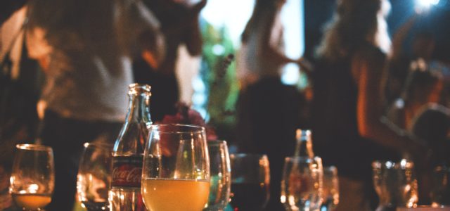 Alcoholic drinks at a holiday party are abundant and a strong temptation if you're trying to stay sober.