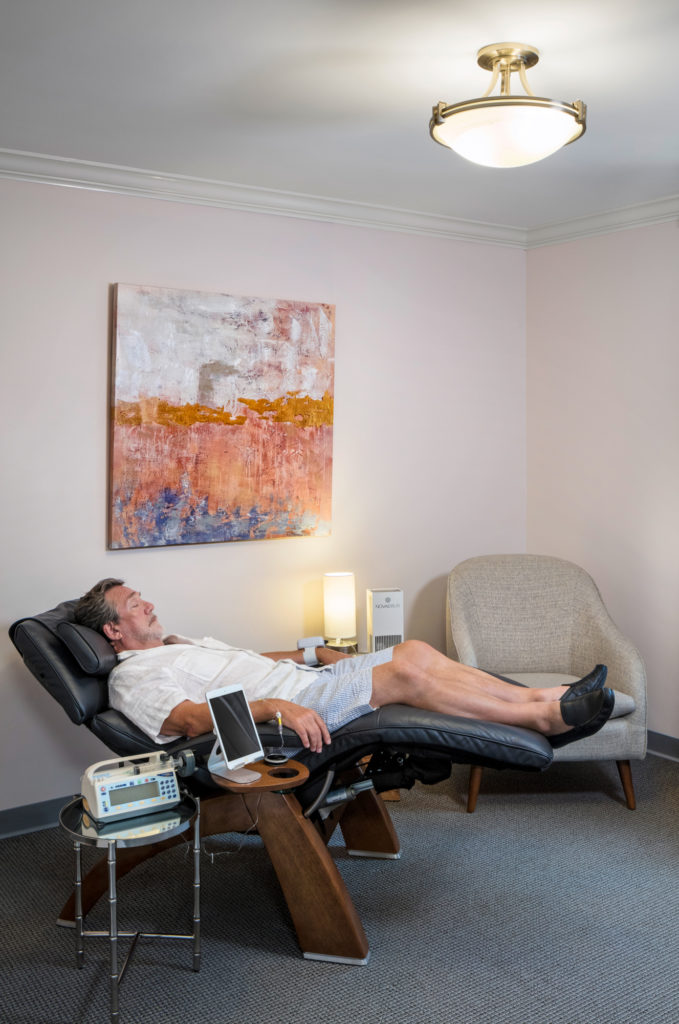 Our treatment room is private, allows you to relax as you receive your IV ketamine treatment.