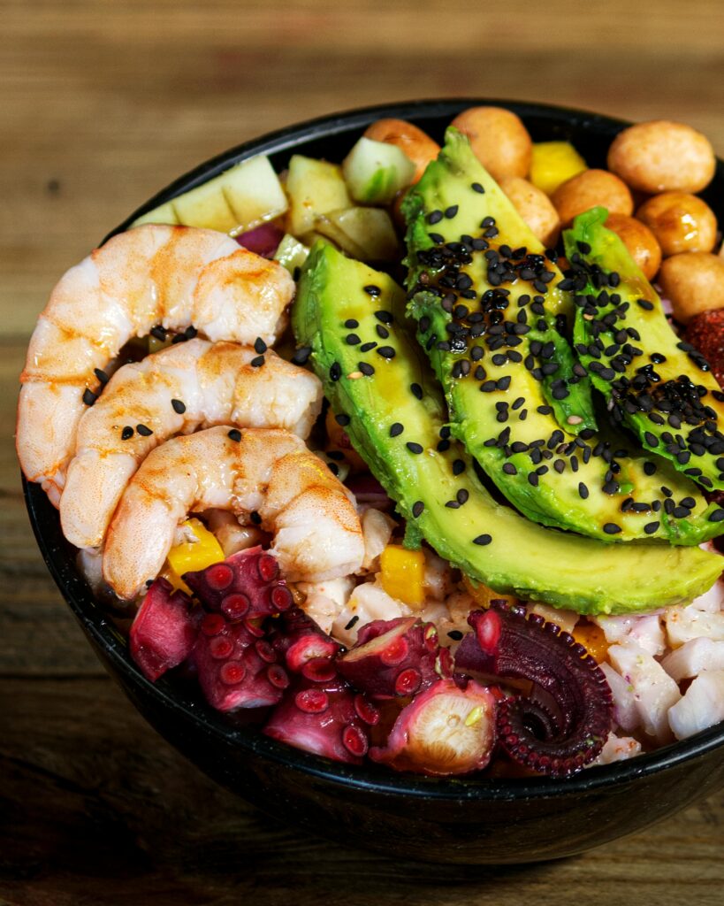 A shrimp and avocado salad is a perfect keto meal.